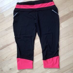 MTA Sport Black and Pink Capri Leggings